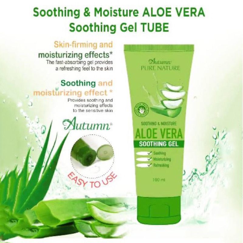 Jual Autumn Aloe Vera Pelembab Soothing Gel Tube 100 Ml | Shopee Indonesia