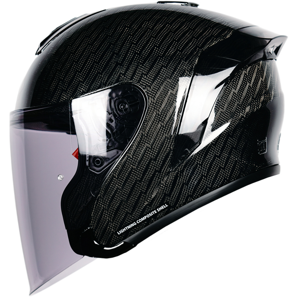 Jual NJS KAIROZ CARBON LIGHTNING Helm Half Face Shopee Indonesia