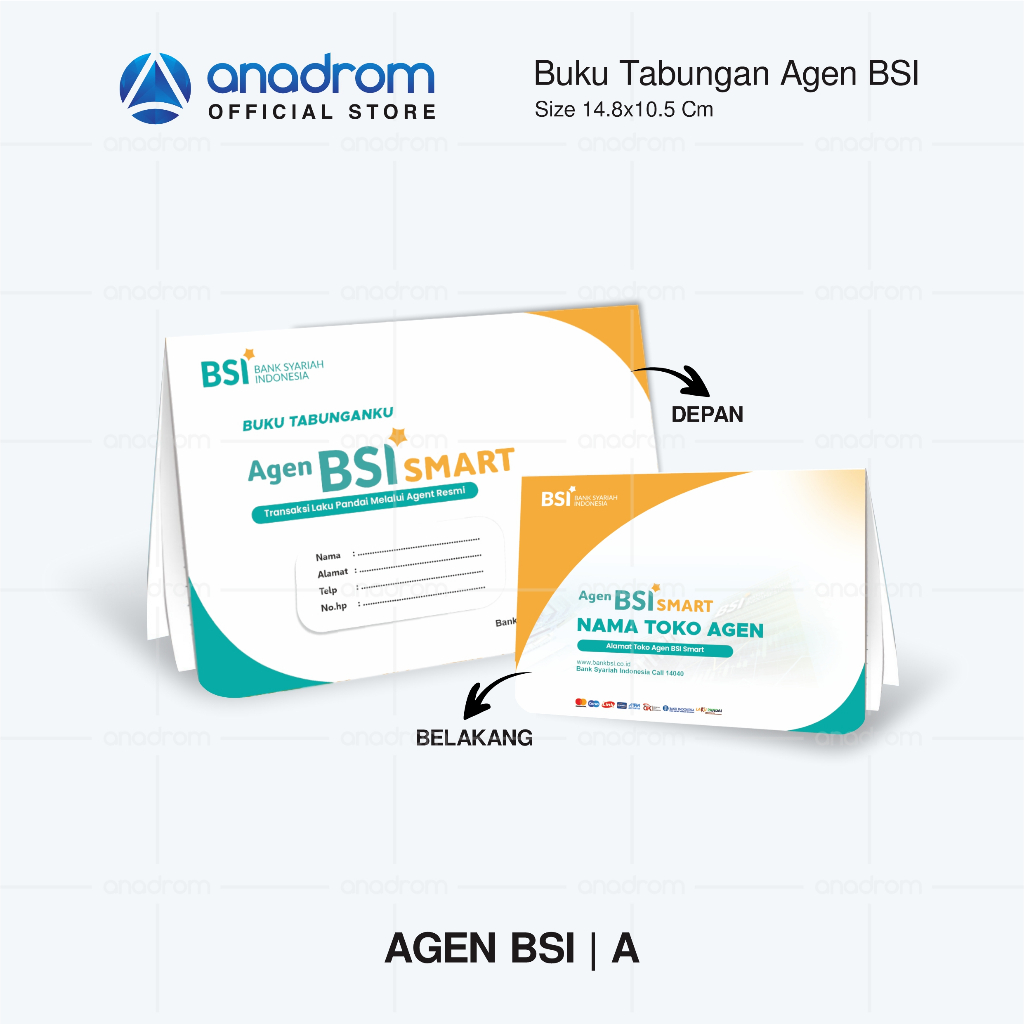 Jual Buku Tabungan Agen BSI Smart | Buku Tabungan Bisnis | Anadrom 3466 ...