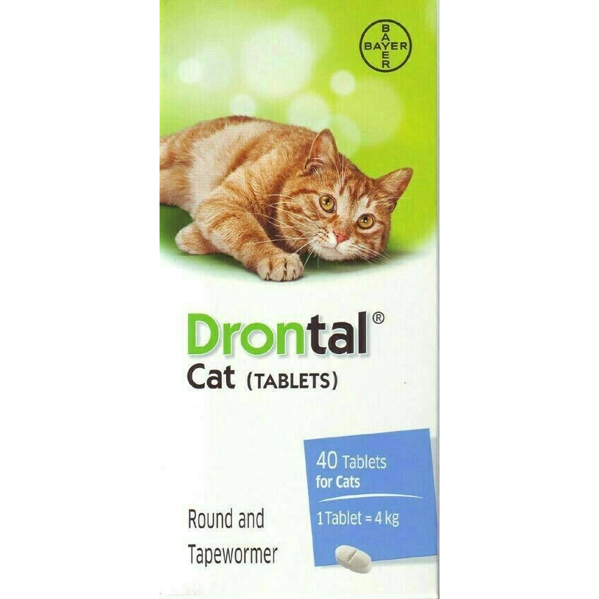 Jual Bayer Drontal Dewormed Tablet for Cat Obat Cacing Kucing per 1
