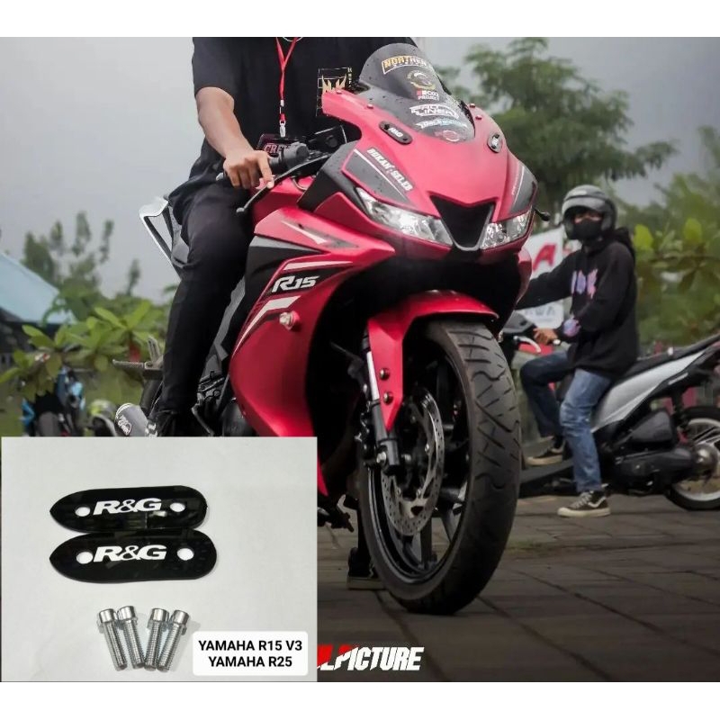 Jual Mirror blank variasi tutup lubang spion yamaha R25 R15 V3 bahan ...