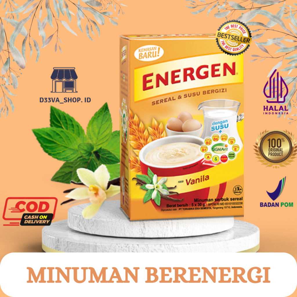 Jual Energen Rasa Vanilla Susu Dan Sereal 1 Renceng Energen Renceng Isi 10 Sachet 35 Gr