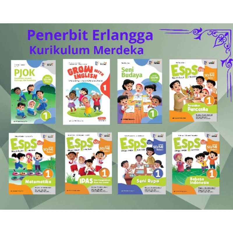 Jual Paket Buku Kurikulum Merdeka SD Kelas 1 Erlangga | Shopee Indonesia