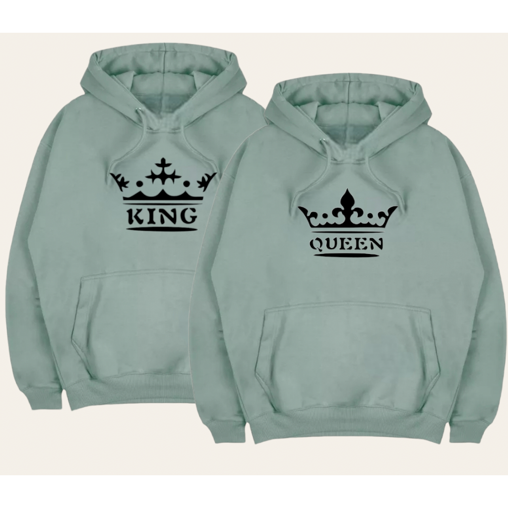 Jual ( isi 2 pcs ) baju couple pasangan / jaket couple KING QUEEN