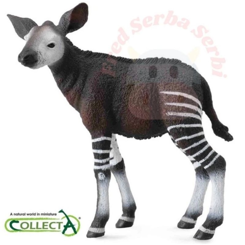 Figura Coleccionable De Okapi De Collecta - Tamaño 12x10 Cm, Pintada A Mano, Realista, Para Niños Mayores De 3 Años
