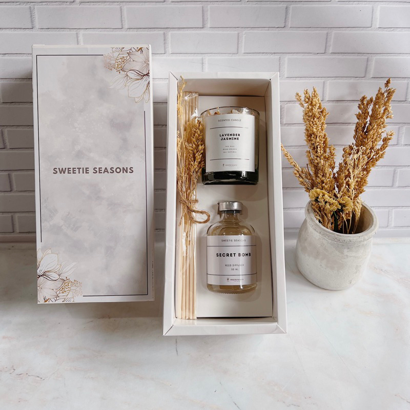 Jual Hampers Giftset Reed Diffuser and Scented Candle by Sweetie ...