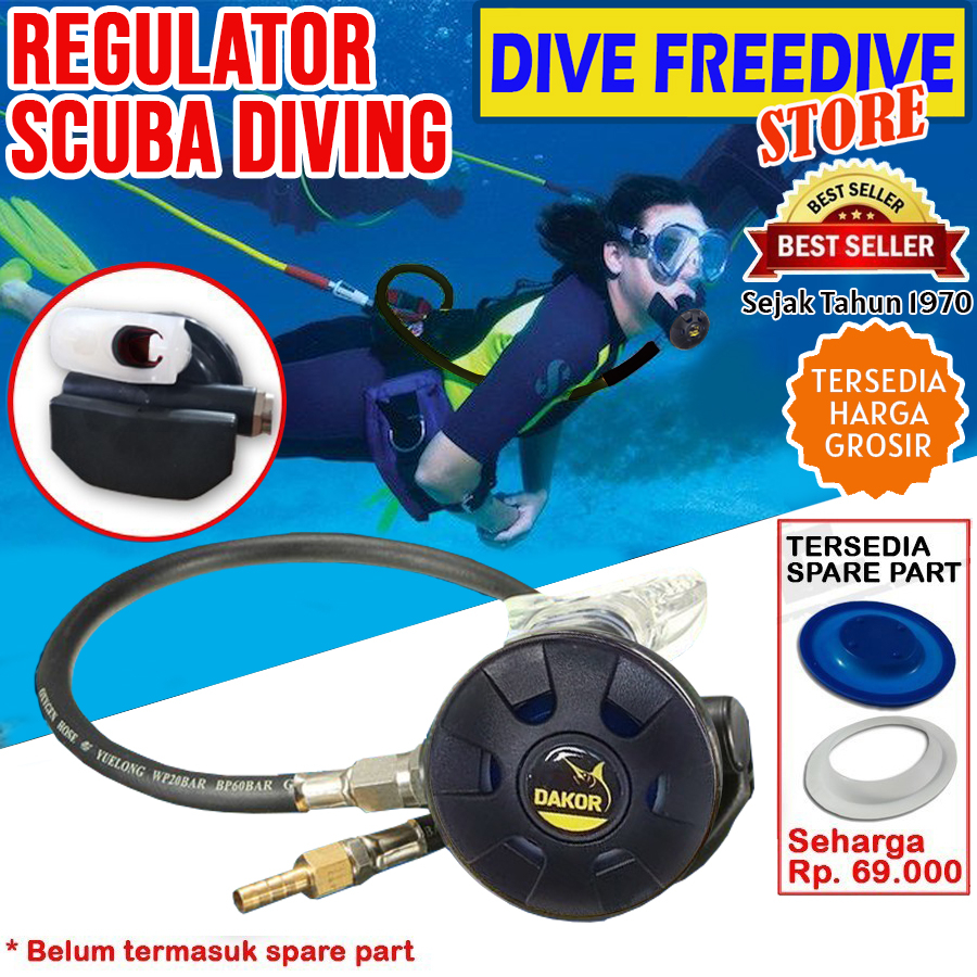 Jual Regulator Dakor Dacor Nelayan Octopus 2nd Stage Mouthpiece Mouth