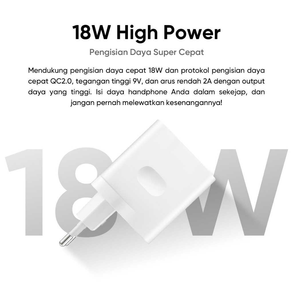 Jual realme aiot official 18W high Power Adapter (White) | Shopee Indonesia