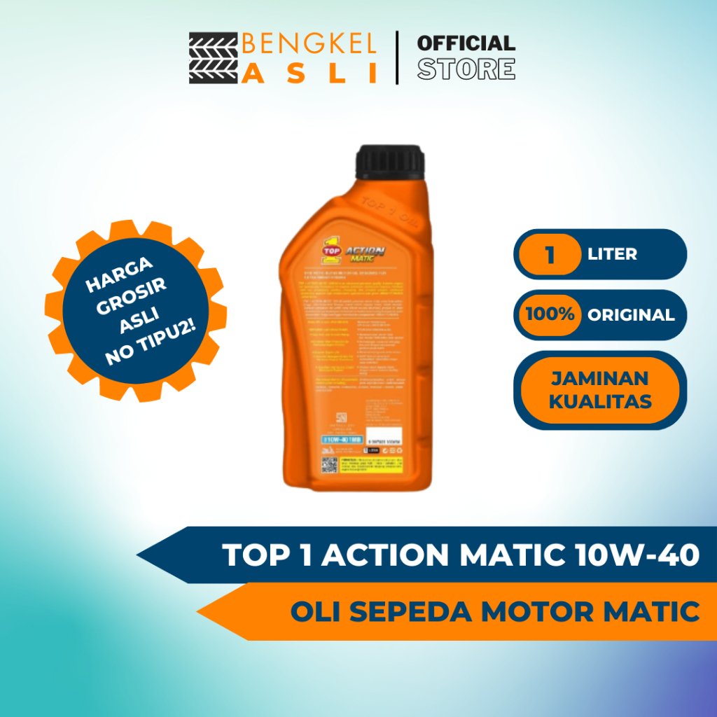 Jual Oli Motor Matic TOP 1 ACTION MATIC SAE 10W-40 1 Liter | Shopee ...