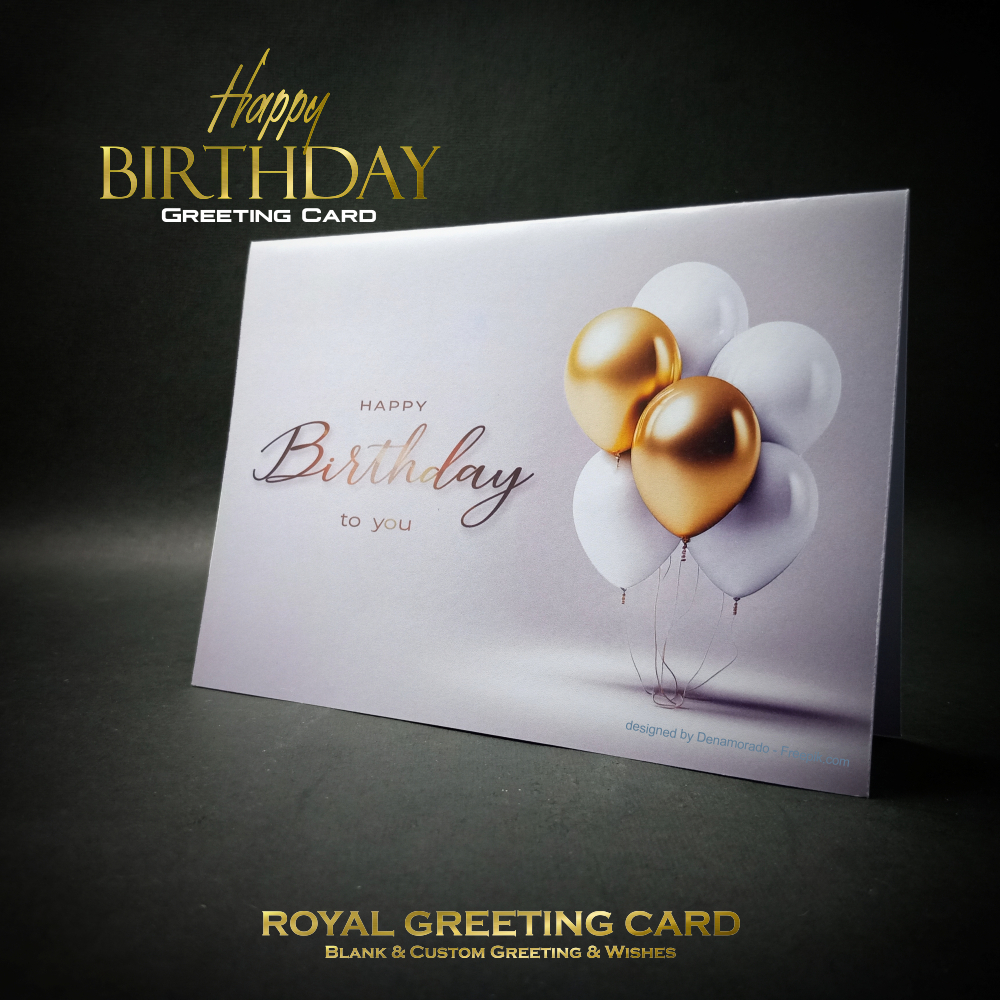 Jual Kartu Ucapan Ulang Tahun Happy Birthday Best Wishes Card Gold