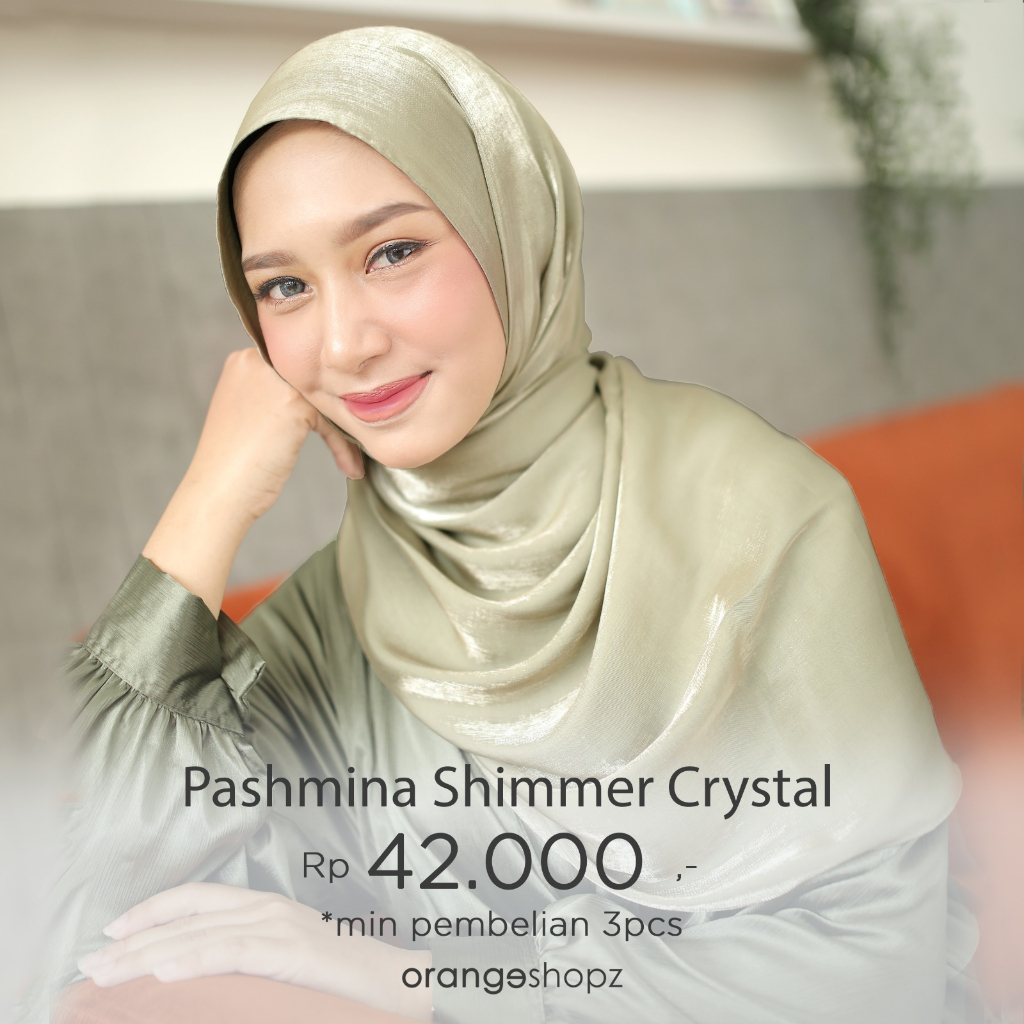 Jual Pashmina Shimmer Crystal Silk Premium | Shopee Indonesia