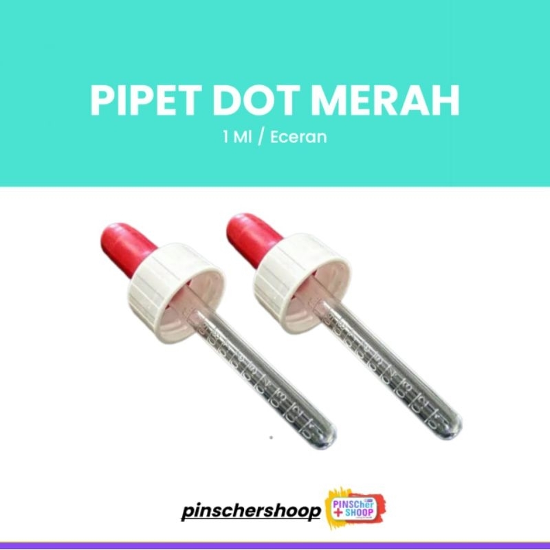 Jual Pipet Tetes Bayi Pipet Drop Plastik Dot Merah Kemasan Plastik