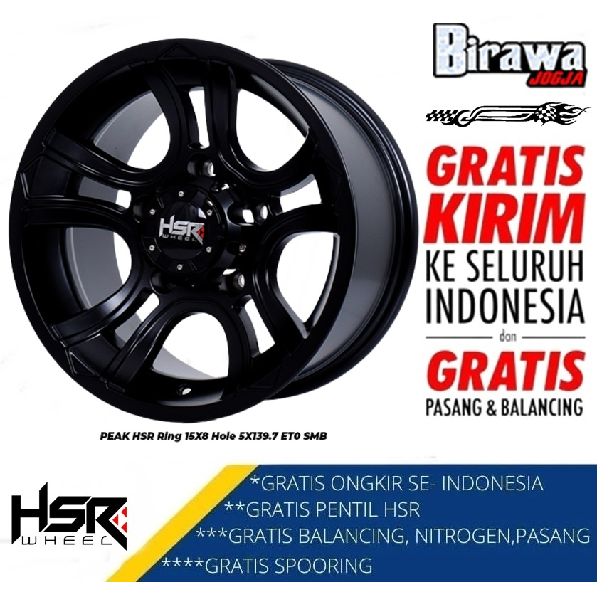 Jual Velg Mobil Offroad Taft Escudo Jimny Katana Sidekick Feroza Ring Hsr Peak R Matt Black