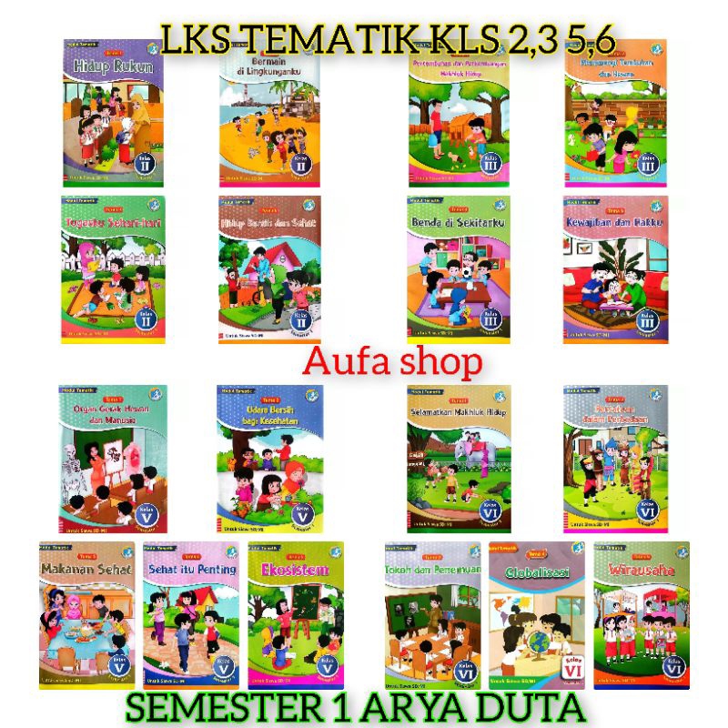 Jual Lks Tematik Kelas 2 3 5 6 SDMI Semester 1 Tema 1 sampai 5 Arya ...