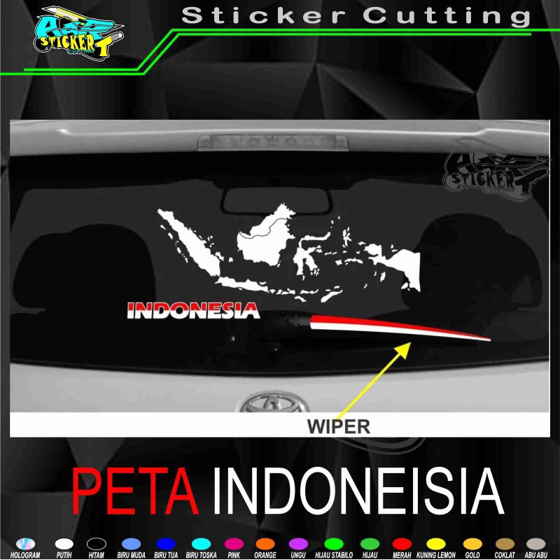 Jual Stiker Kaca Wiper Mobil Peta Indonesia Shopee Indonesia