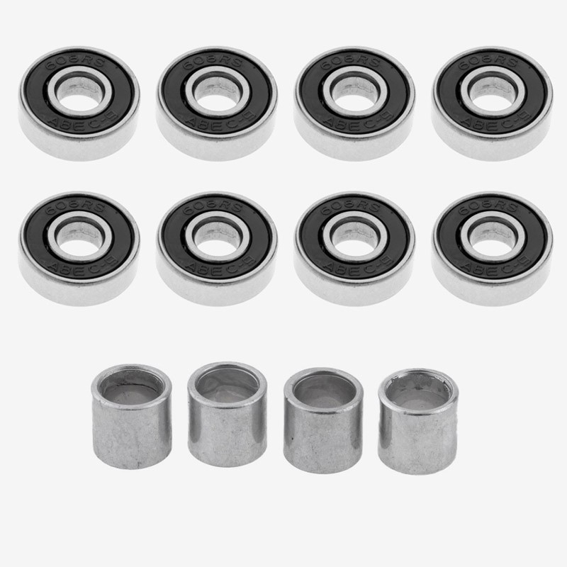 10pcs/bag Sport Skate Spacer Tool Professional Voor Lager Vervangende Onderdelen Wiel Eenvoudig Te Installeren Inline Roller Aluminium Reparatie
