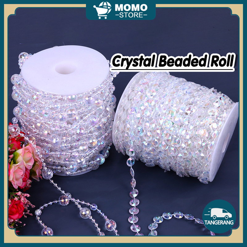 Jual 30M Crystal Beaded Roll / Monte Roll / Untaian Manik Kristal ...