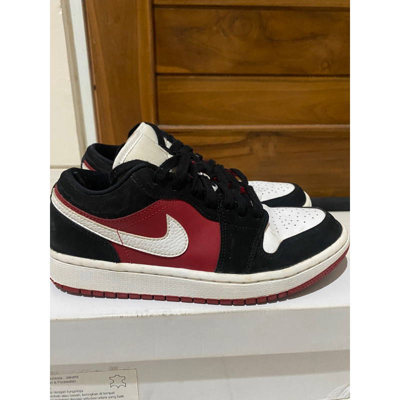 Jual Nike Air Jordan 1 Low Gym Red Black White Original Preloved Shopee Indonesia 0999