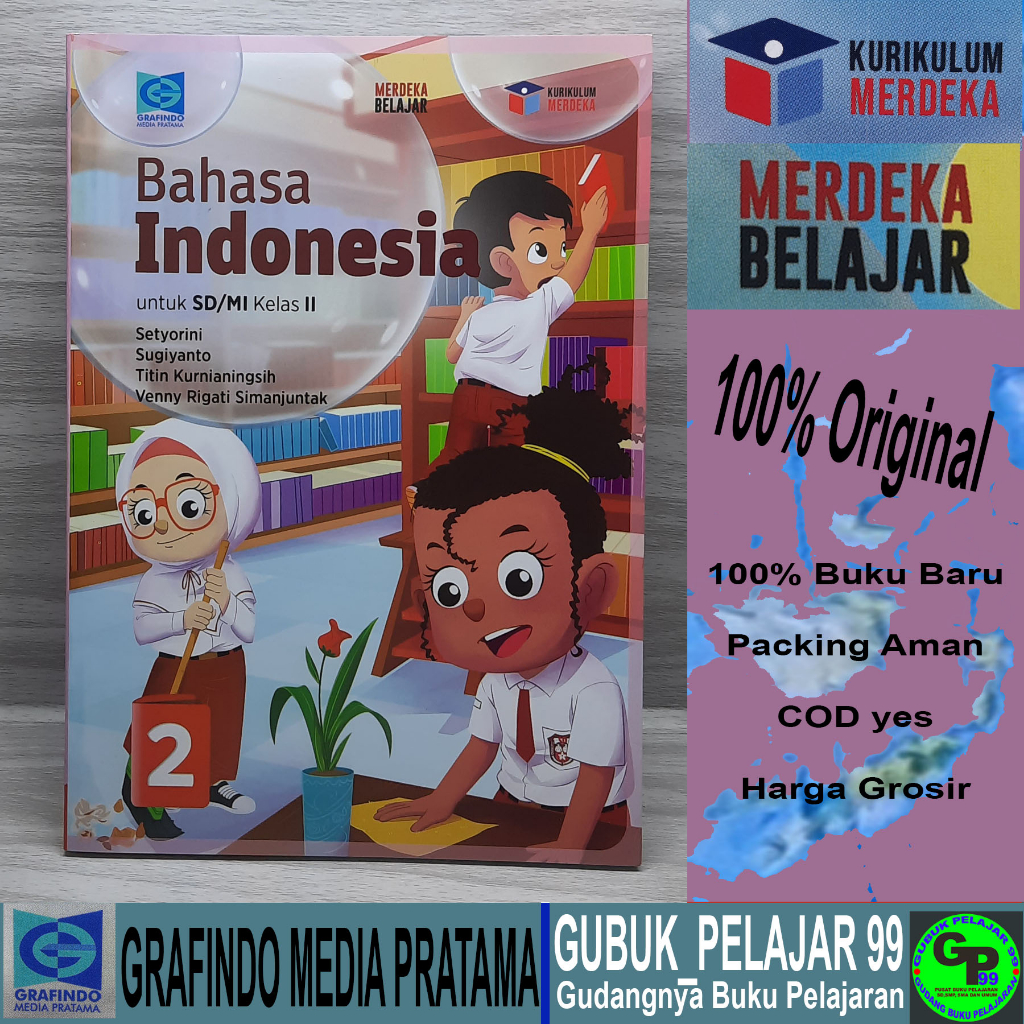 Jual Buku Paket Siswa BAHASA INDONESIA Kelas 2 SD/MI Kurikulum Merdeka ...