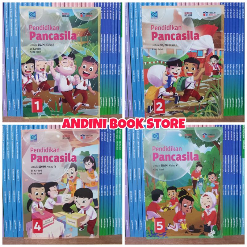 Jual Buku Pendidikan Pancasila Kelas 1 2 4 5 Sdmi Kurikulum Merdeka Grafindo Shopee Indonesia