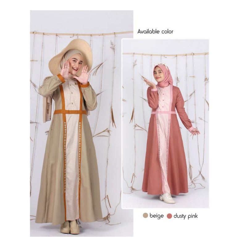 Jual DANNIS GAMIS ABAYA DEWASA TERBARU (BEIGE,DUSTY PINK 2023) | Shopee ...