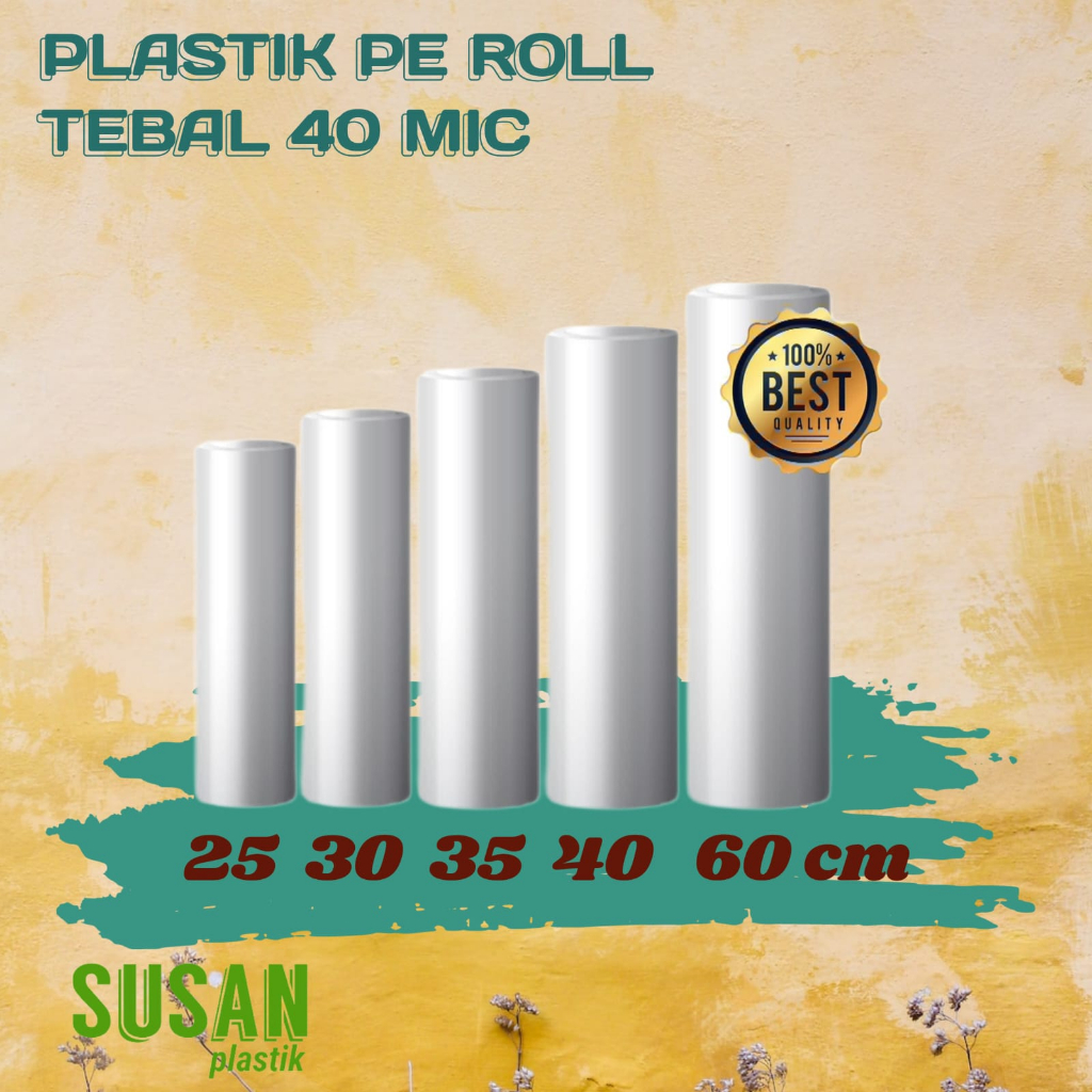 Jual PLASTIK ROLL PE 60 TEBAL 40 MIC | Shopee Indonesia