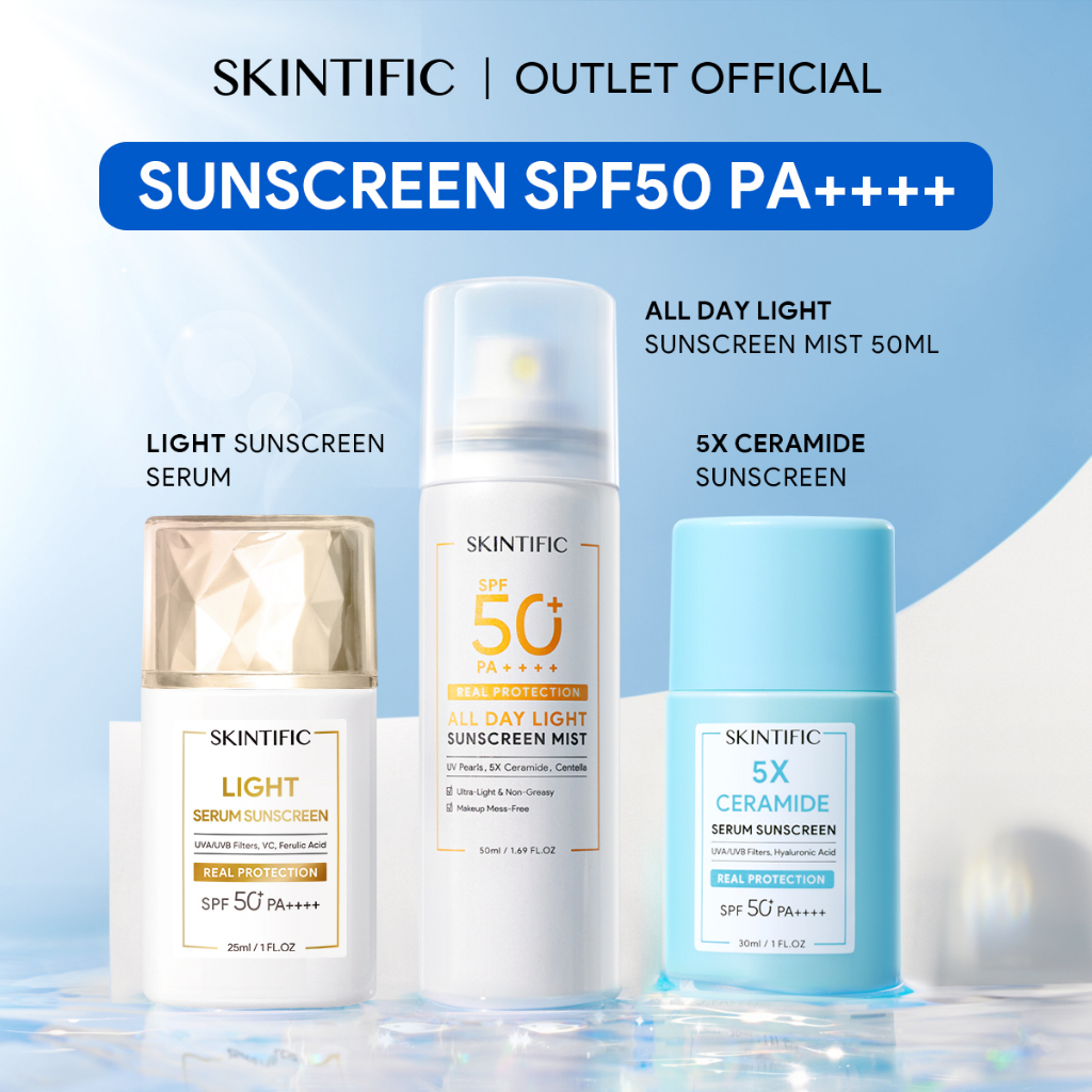 Jual Collection SKINTIFIC Sunscreen SPF50 PA Serum Sunscreen 