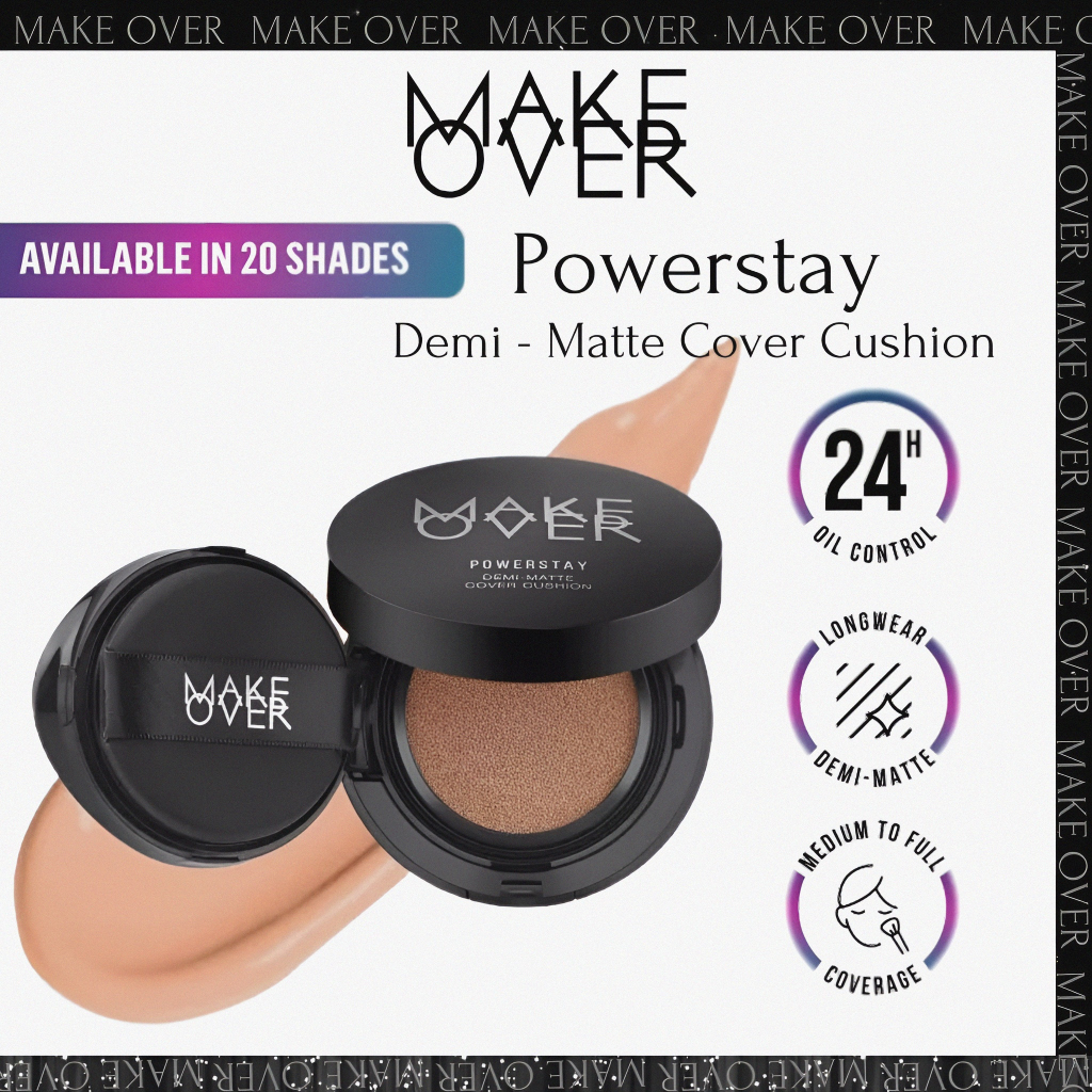 Jual Make Over Powerstay Demi Matte Cover Cushion 15gr Cushion for