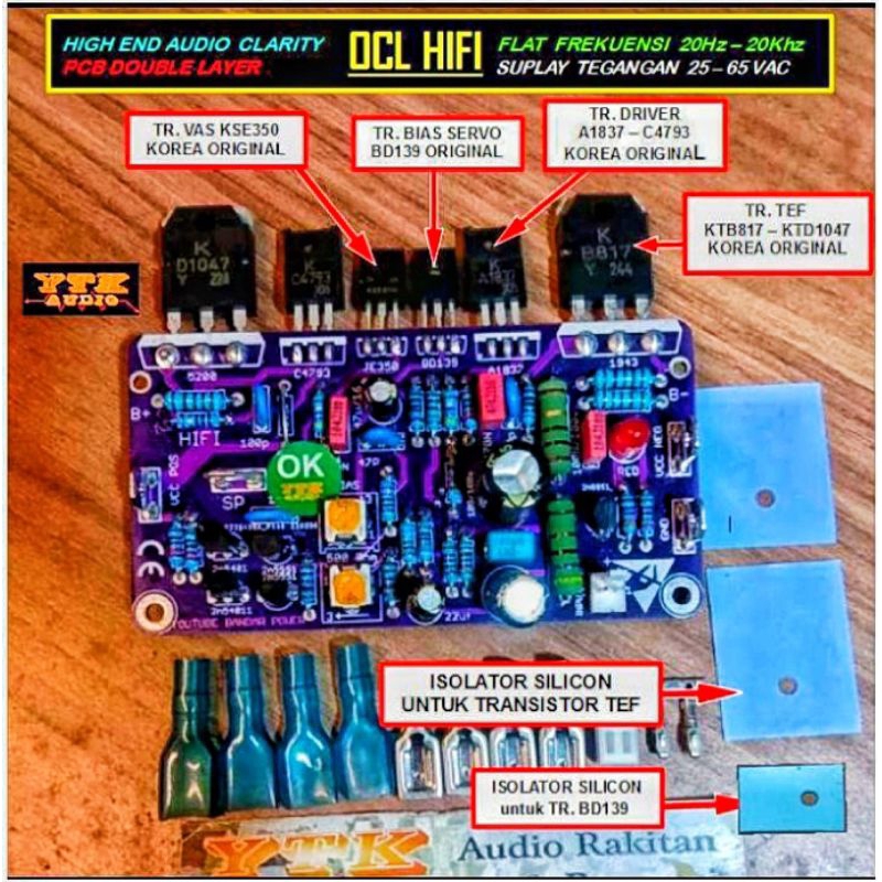 Jual KIT Driver Power Amplifier OCL Hifi | Shopee Indonesia