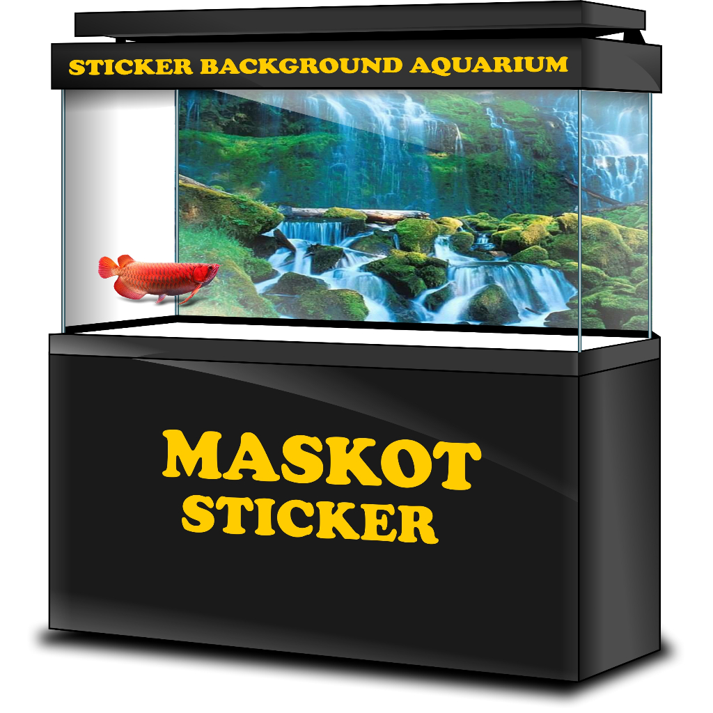 Jual STICKER AQUARIUM, STIKER AKUARIUM, AQUASCAPE, STIKER KACA AQUARIUM