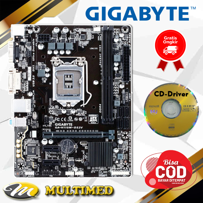 Jual Motherboard Mobo H110 Socket LGA 1151 DDR4 Untuk Gen 6 / Gen 7