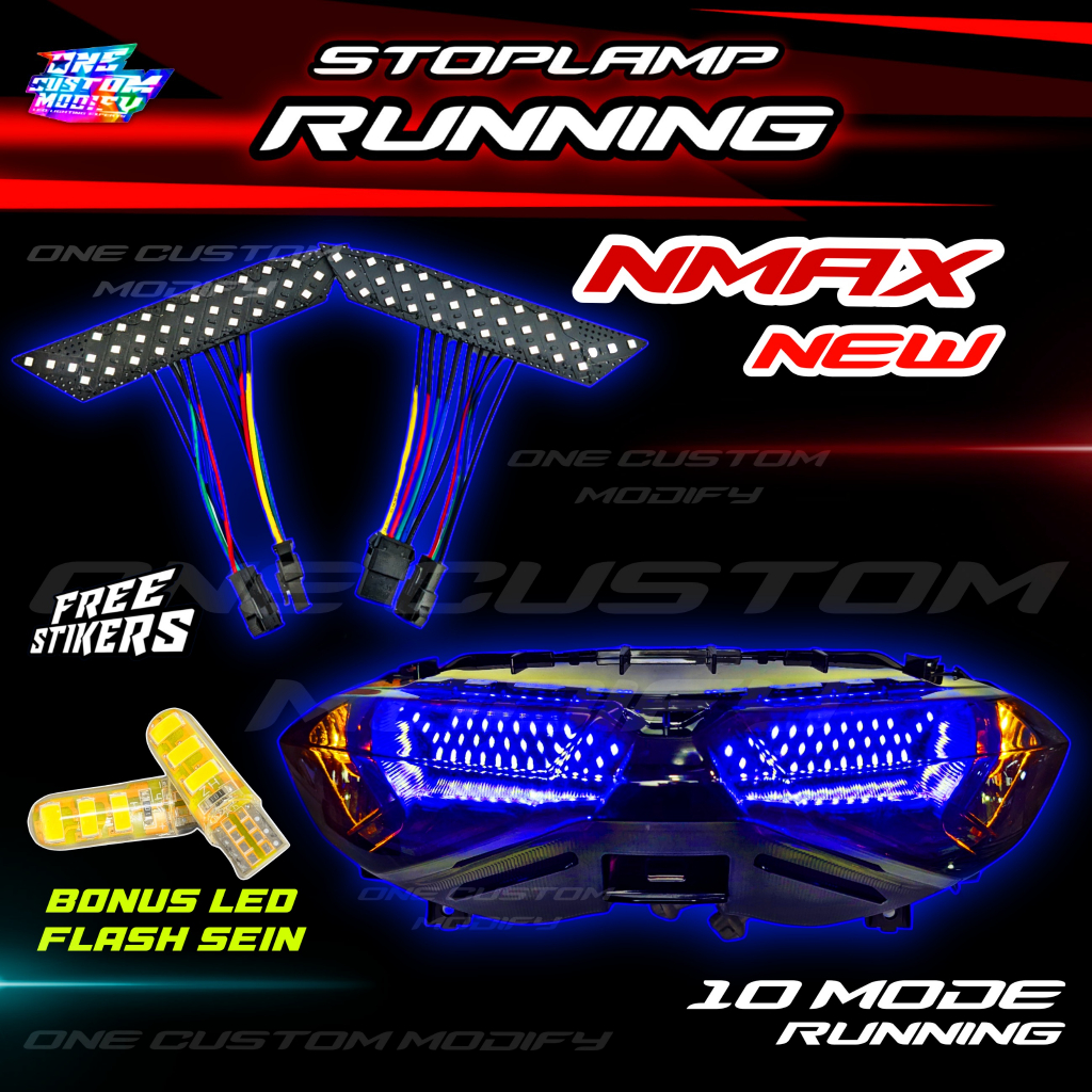 Jual Lampu Led Rem Running 8 And 10 Mode Nmax New Bonus Led Jelly Flash