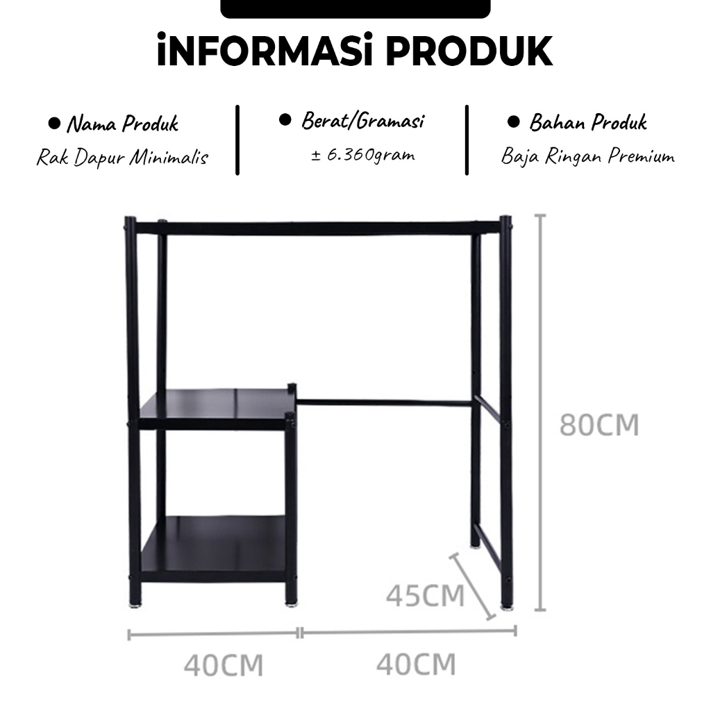 Jual COD Partyhouse SK-C Rak Minimalis / Meja Dapur / Meja Kompor/ Meja ...