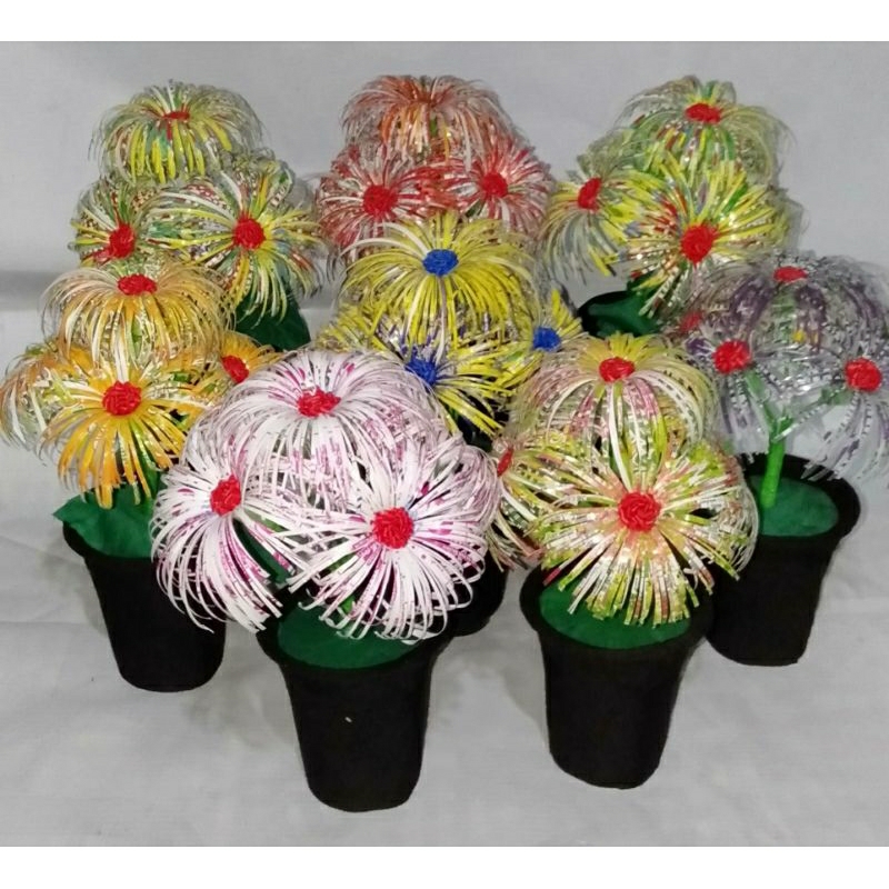 Jual bunga hiasan kerajinan tangan dari cup teh gelas | Shopee Indonesia