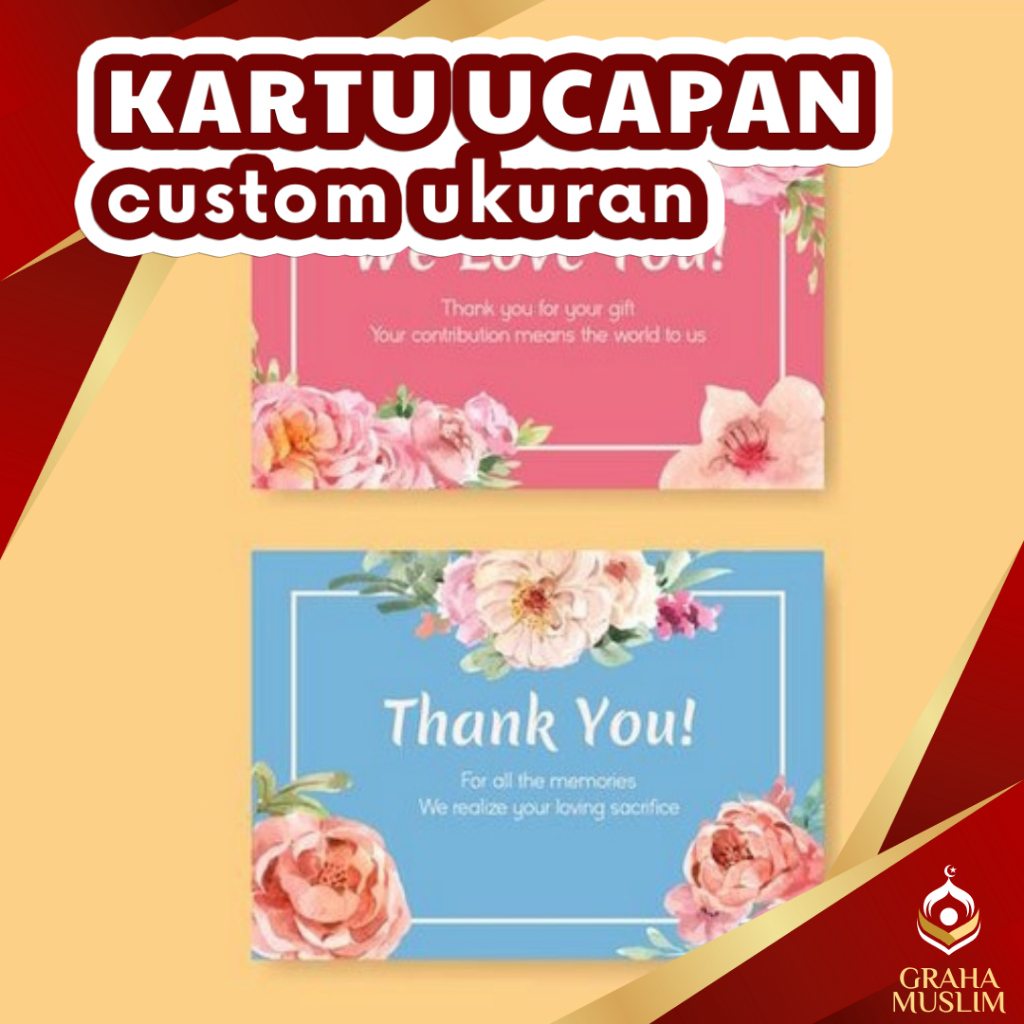 Jual Kartu Ucapan custom ukuran | Shopee Indonesia