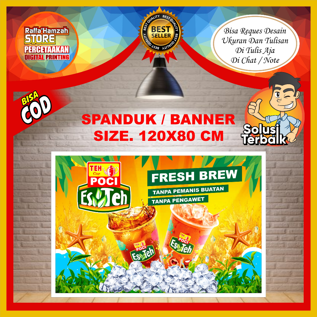 Jual Spanduk Banner Es Teh Poci Fresh Murah Size 120x80 Cm Shopee Indonesia 7783