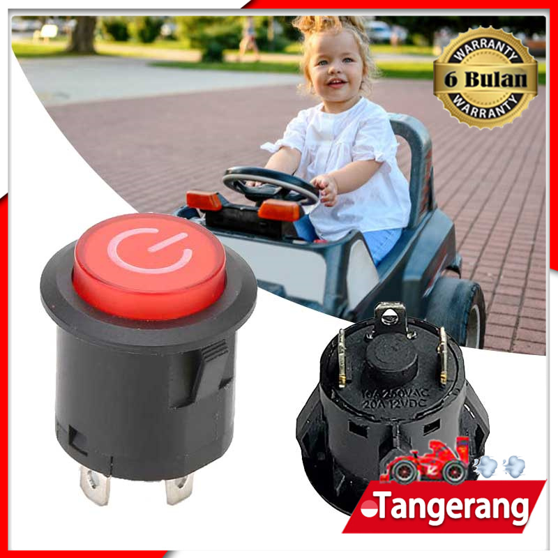 Jual Tombol On Off Bulat Mobil Tombol Power On Off Mobil Anak Nyala ...