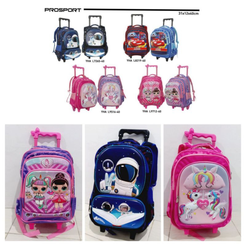 Jual [ TROLEY PROSPORT KYS-SD ] Ransel anak dorong backpack anak SD