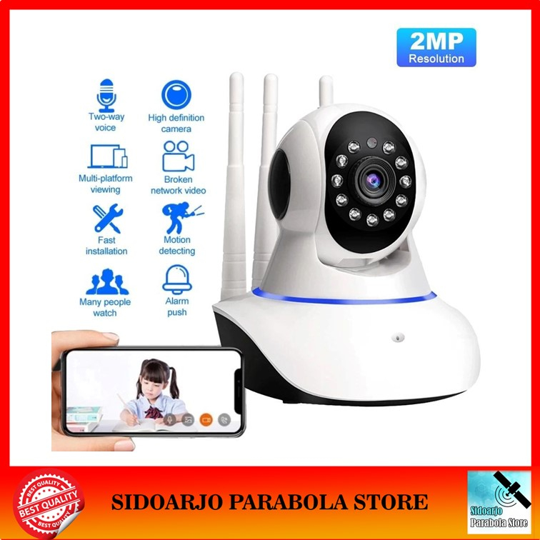 Jual Yi Iot Lite 3 Antena PTZ 1080p CCTV Wifi 2.4Ghz & 5Ghz Ip Camera ...
