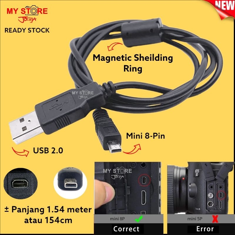 Jual Kabel data nikon UC-E6 USB Mini-B Pin D7500 D7200