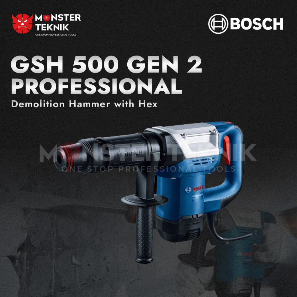 Jual Mesin Bobok Bosch GSH 500 Gen 2 Demolition Hammer GSH500 Gen 2 HEX ...