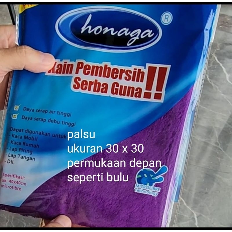 Jual lap microfibre microfiber honaga 40x40 cm 320 gsm asli honaga ...
