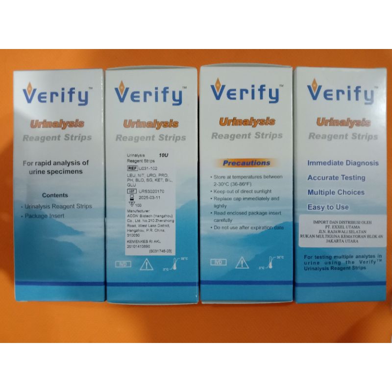 Jual Verify urinalysis reagent strips test urine isi 100 stik | Shopee ...