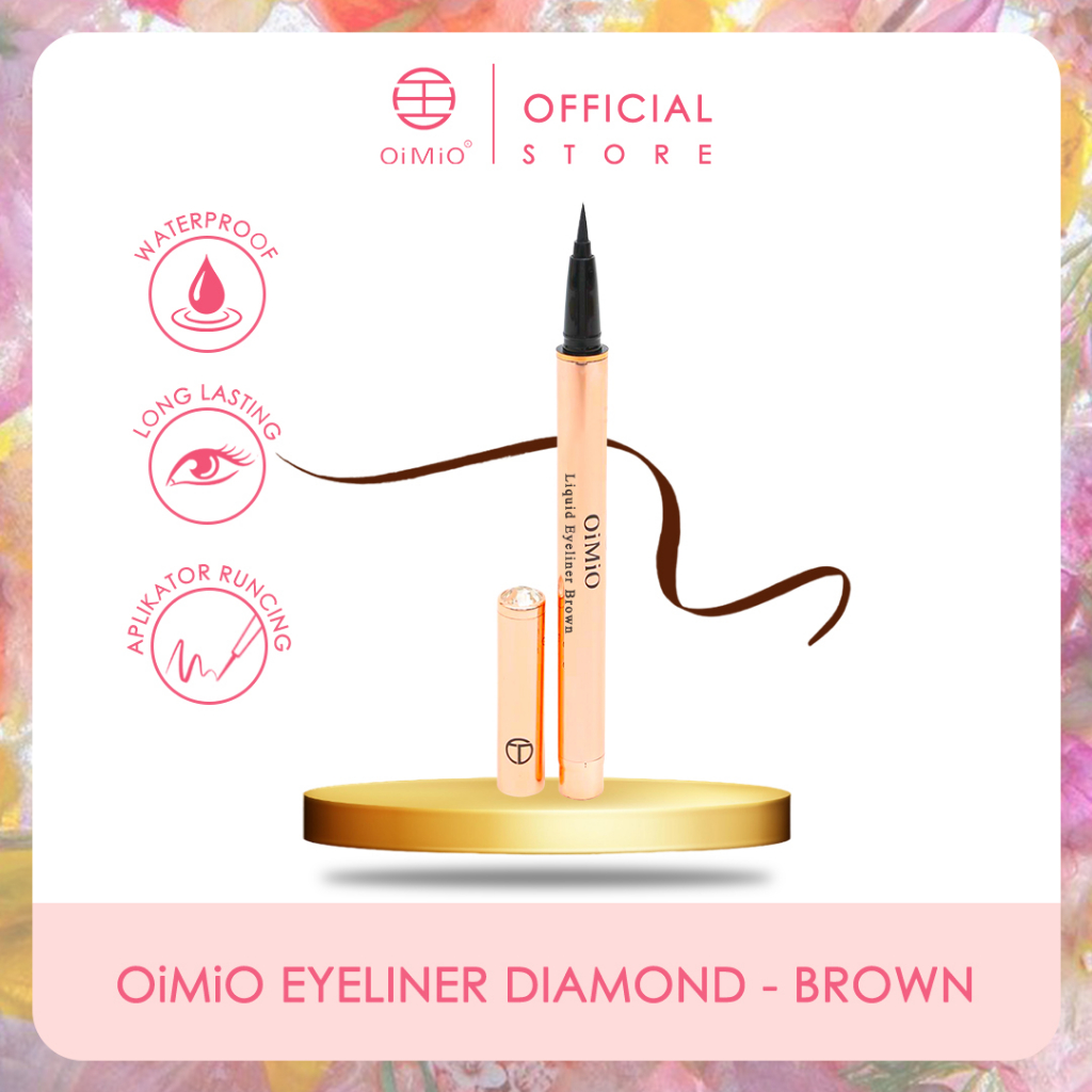 Jual Oimio Eyeliner Diamond Brown Waterproof Longlasting Eye Liner 1ml Shopee Indonesia 