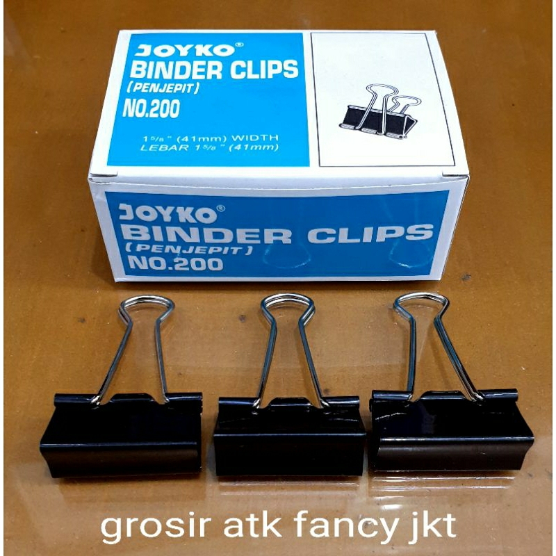 Jual Binder Clip Klip Penjepit Kertas Joyko Hitam Shopee Indonesia