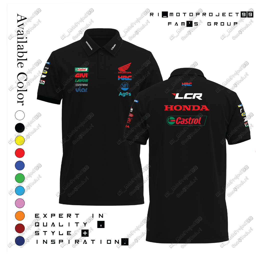 Jual Tshirt Baju Polo Kerah Team Official LCR Racing Honda Castrol High ...