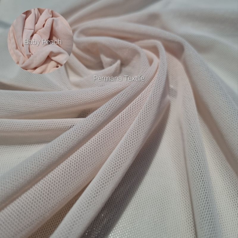 Jual Kain Tile Stretch | Tulle Spandek Korea | Bahan Mesh Polos Halus ...