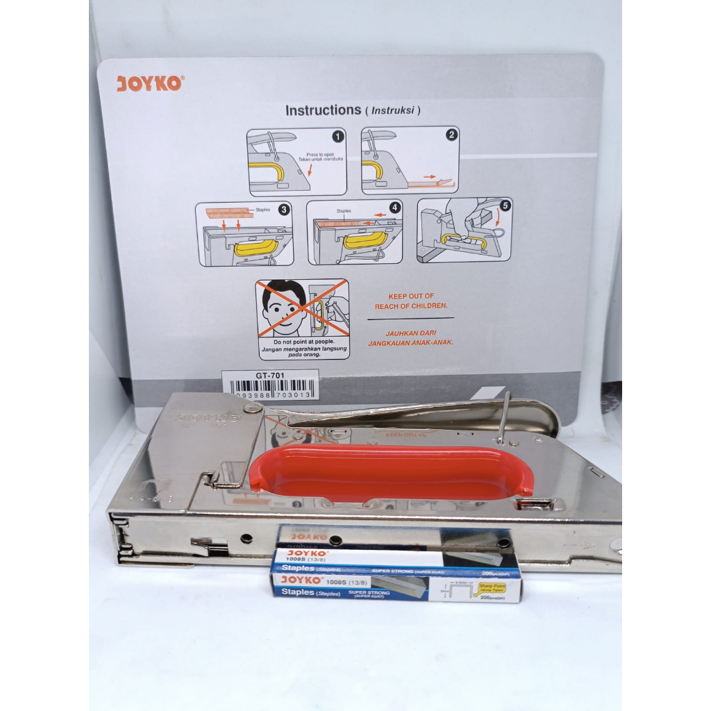 Jual STAPLES TEMBAK GUN TACKER BESI TEBAL BAGUS MEREK JOYKO GT 701 1 ...