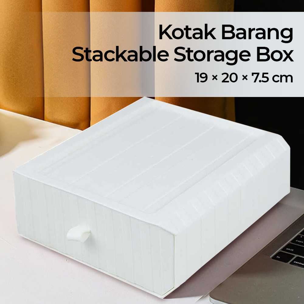 Jual Kotak Penyimpanan Kotak Barang Organizer Kotak Laci Stackable Storage Box Serbaguna