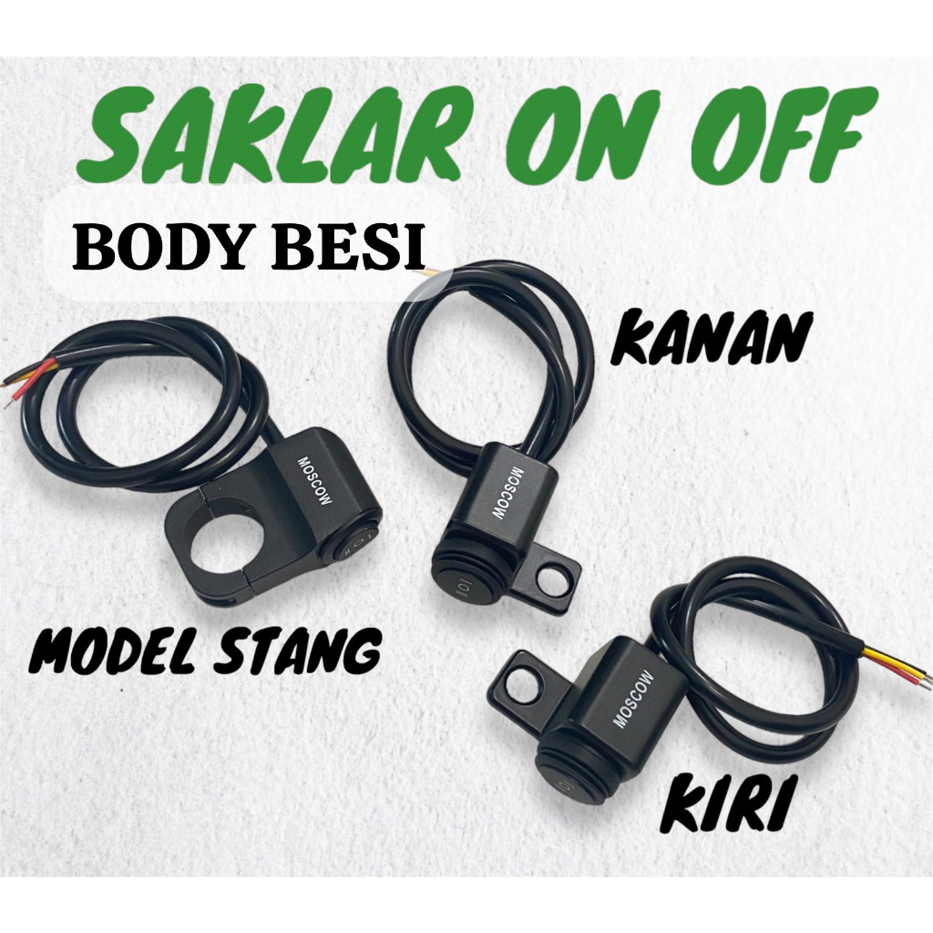Jual SAKLAR LAMPU MOTOR SPION ON OFF STANG WATERPROOF UNIVERSAL TOMBOL ...